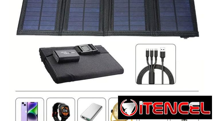Panel Solar 9.6 W Impermeable Compatible con Celulares, Power Banks y otros dispositivos