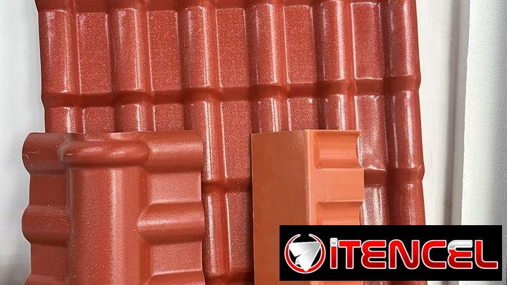 Tejas de Asa y Resina Rojas y Tejas PVC blancas
