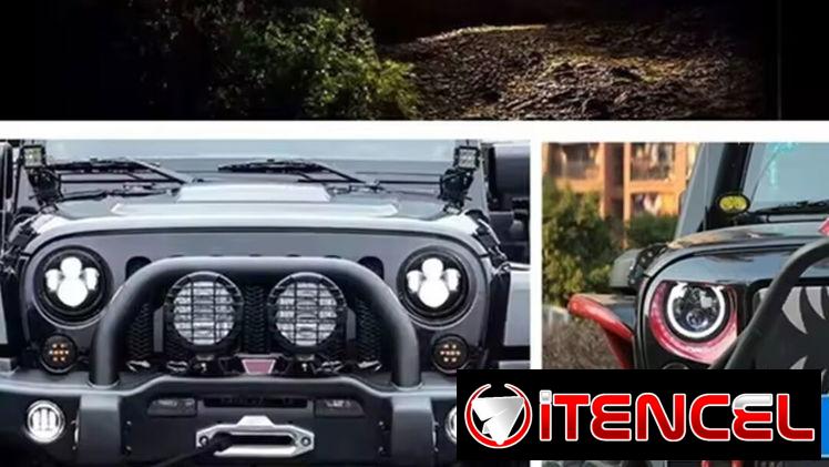 Pareja de pantallas LED proyectores de lupa de calidad de 7 pulgadas para Lada 1200, Carros americanos es la grande la d