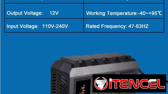 Cargador inteligente para baterias de acido, agm, litio y demas. 12v/8A LCD Display