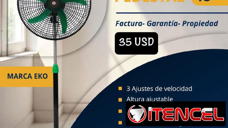 💨 VENTILADOR DE PEDESTAL  🔴 EKO 🆗 18 PULGADAS 💲 35 USD