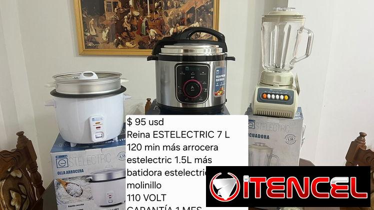 Olla Reina más olla arrocera más licuadora