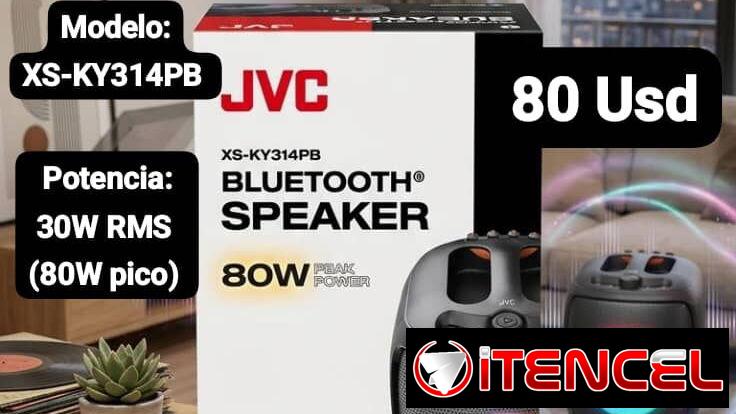 🔷 Bocina Bluetooth JVC, $80 usd❗ ➖ Descripción en la Foto