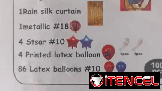 Set decorativo 100 pcs Spiderman M38(TPEx)