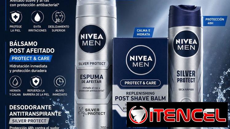 Set Nivea para hombre(Espuma,After Shave en Bálsamo y Desodorante Spray