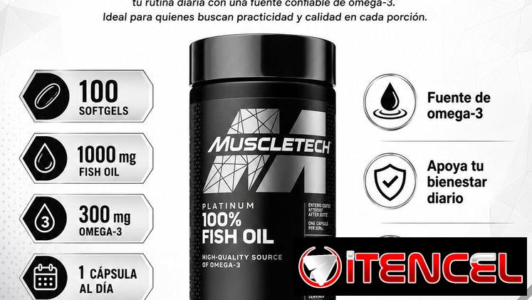 💯 omega 3 de la Muscletech 100 tabletas 18$