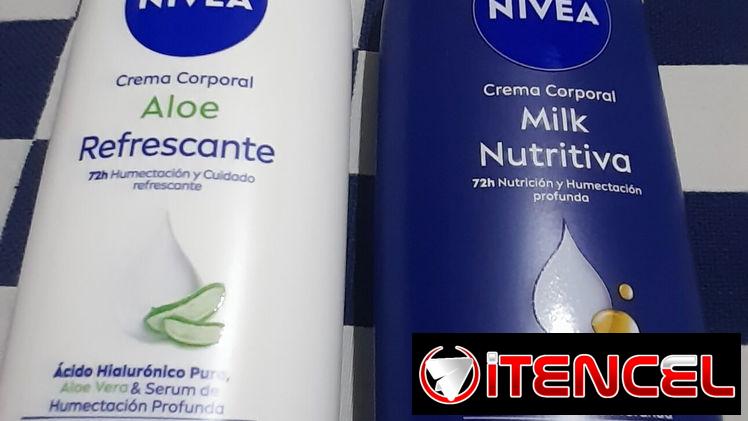 Crema Lubriderm y Nivea