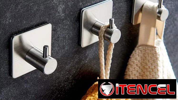 Clip en inoxidable auto adhesivo/ PQTE 3 piezas