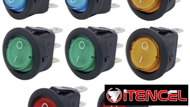 INTERRUPTOR AUXILIAR EXTRA CON LED DE AVISO DE ENCENDIDO PARA FUNCIONES AGREGADAS DE LUCES, AUDIO, ETC