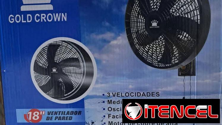 VENTILADOR ÑDE PARED  gold crown  18 “