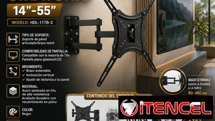 📺 SOPORTE GIRATORIO 📺 PARA TV DE 14 – 55 PULGADAS. MENSAJERÍA CON FACTURA Y GARANTÍA. 📲 54833699