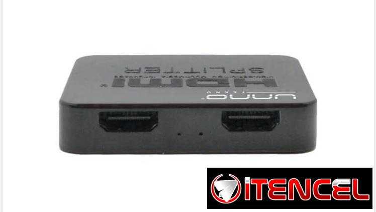 Splitter Unno Tekno HDMI 4K 30Hz 2 Puertos Deep Color 36-Bit Dolby DTS HDCP 2.2 Plug & Play Para TV y Monitores