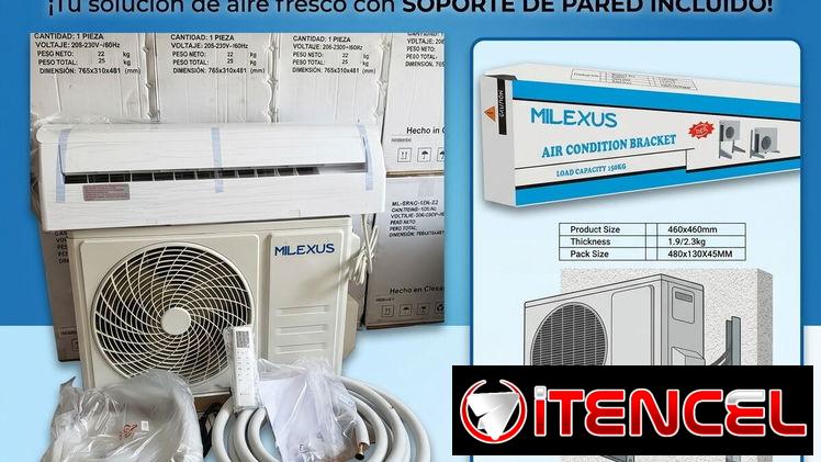 Split de 1 tonelada Milexus Tuberías de cobre 3.5 mtrs Incluye Brazos originales Precio $310 USD Transporte Incluido