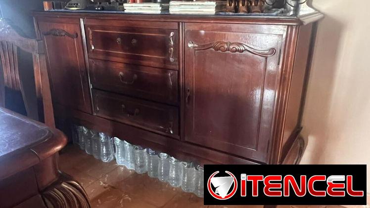 Juego de comedor antiguo estilo ingles de caoba