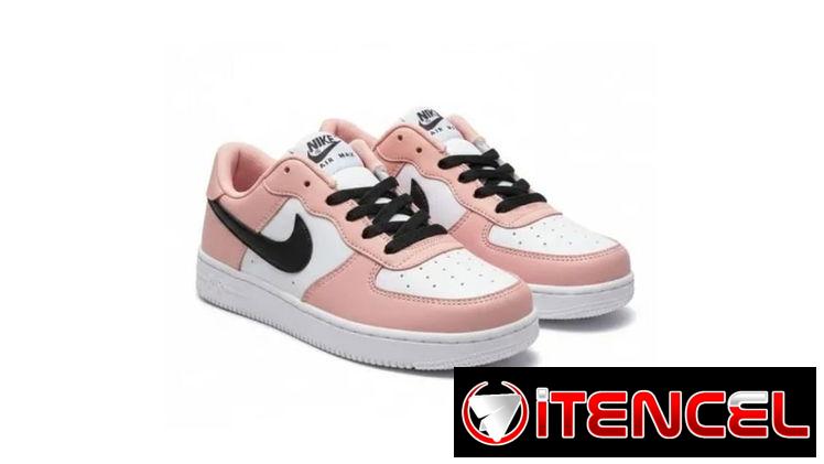 TENIS NIKE AIR FORCE ROSADO CON BLANCO Y NEGRO VPT-0353
