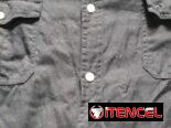 Camisa Hang Ten mangas largas talla XL. Negra botones blancos