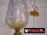 Copa de cristal soplado con bailarina Vintage Siglo pasado