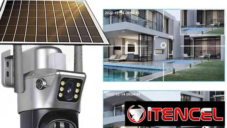 Cámara solar vigilancia exterior 8Mpx/ 2 cámaras