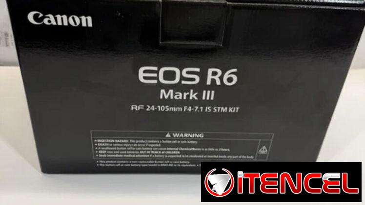Solo cuerpo de cámara sin espejo Canon EOS R6 Mark III y accesorios