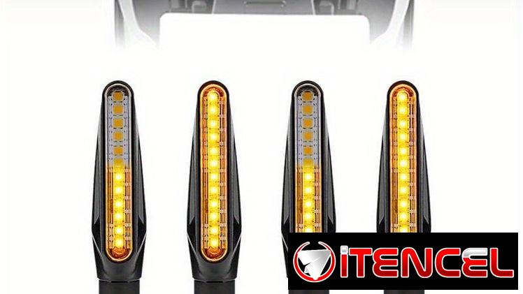 Intermitentes secuenciales (juego de 4) Amarillo universal 12V