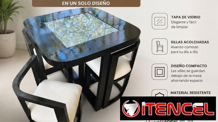 Mesa de comedor ideal para ahorrar espacios