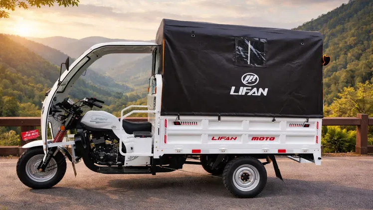 Triciclo con unidad Lifan 300cc enfriamiento por rayados 10 asientos