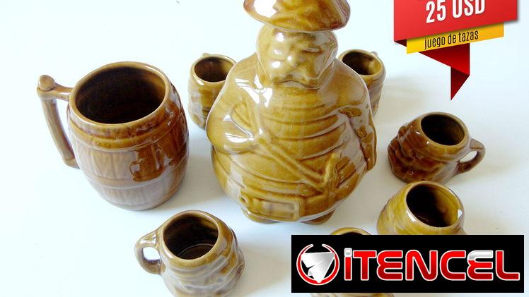 VENDO JUEGO DE 6 TAZAS MAS JARRA MAS BOTELLON (nuevo)
