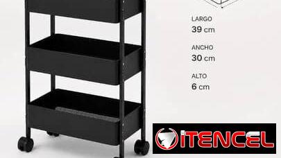 Artículos del hogar y este Carrito Organizador Metálico de 4 Niveles. 💰 35 USD. Lee y 📞 56249037