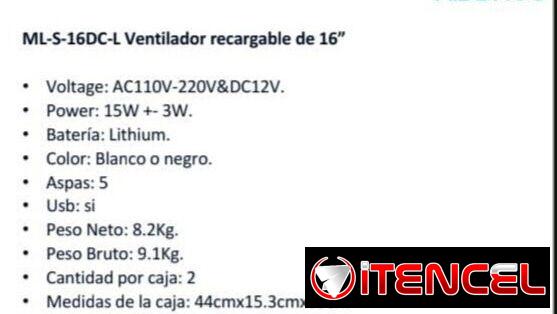 Ventiladores Recargables