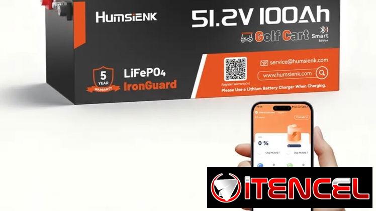 Batería LiFePO4 de 48V(51.2V) y 100Ah. Bluetooth BMS 200AMP