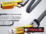 Cable Multi conector 4 en 1/Datos y carga rápida USB..