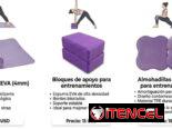 Esteras. Bloques de entrenamientos. Almohadillas de apoyo. Set completo para Yoga y Fitness. Equipaje con lo mejor.
