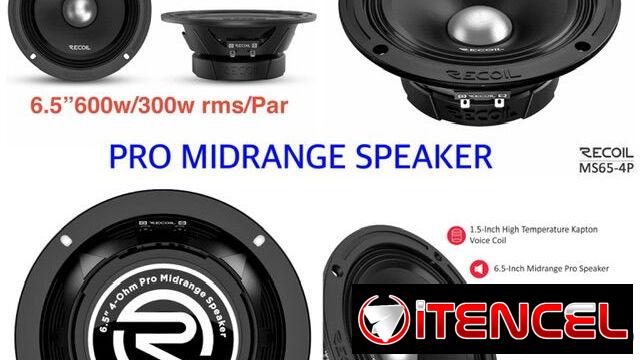 95usd Vendo par de bocinas de medio rango 6.5” 600w marca Recoil nuevas en caja  whatsapp o sms al 52774129