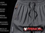 Short de nylon largo para hombres. Shorts de tela fresca con bolsillos.