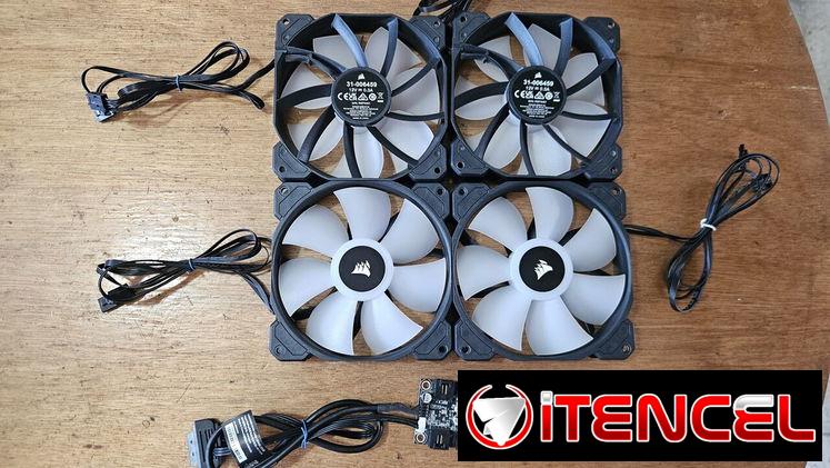 Set de 4 Fanes Corsair PWM de 120 mm iCUE SP120 RGB ELITE