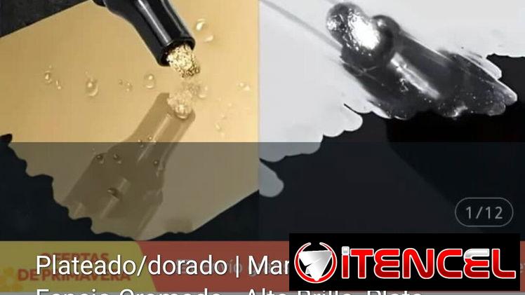 Marcador con efecto espejo