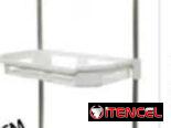 Organizador multifuncional de plástico con metal en blanco hueso