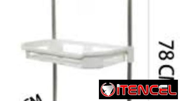 Organizador multifuncional de plástico con metal en blanco hueso