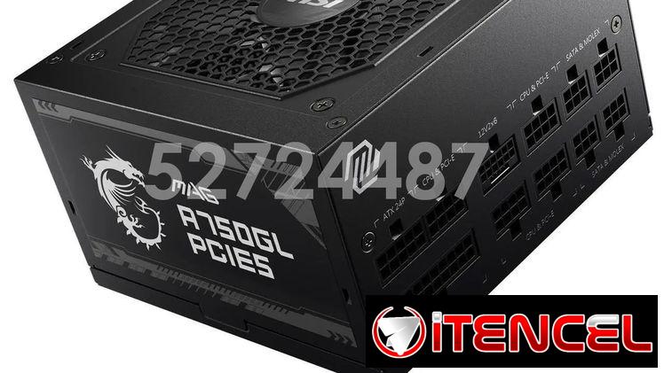 ✅✅52724487 – Fuente MSI MAG A750GL PCIE5 (750W/62A) 80+ Oro, Full Modular✅✅