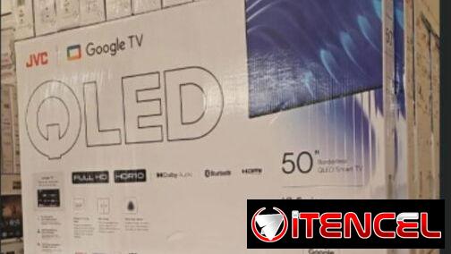 *TV JVC 50″*  – Tecnología de la pantalla	QLED – Resolución	Full HD – Frecuencia 60 Hz – Ratio de aspecto	16:09 – Contra