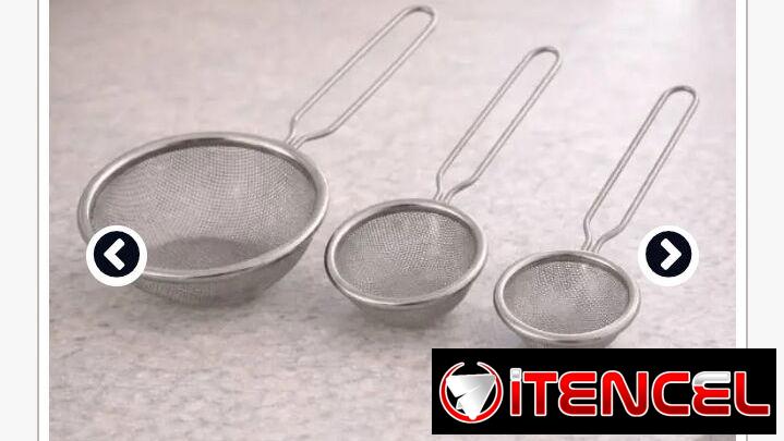Colador metálico de cocina (set 3 piezas)