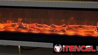 Mesa TV con chimenea Electrica