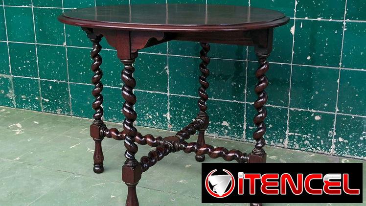 ⚜️ Mesa ovalada antigua restaurada • Entrega incluida 🚛