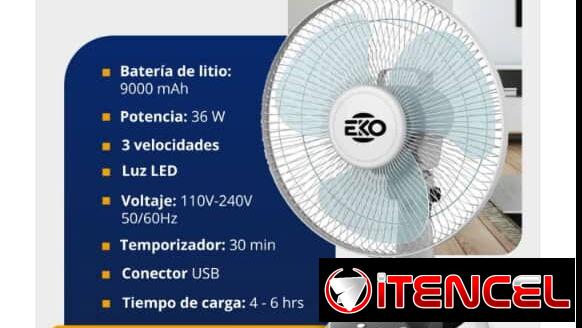 Ventilador recargable