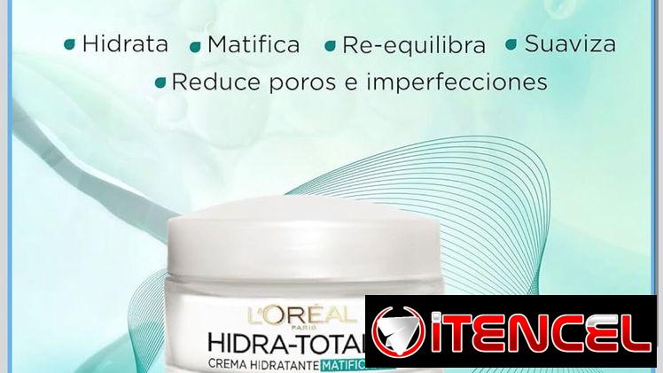 L’Oréal Paris Hidra-Total 5 Crema Hidratante Matificante 50ml – Crema Facial Todo en Uno para Piel Mixta a Grasa