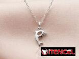 Juego de aretes cadenas y dijes