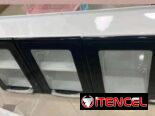 175usd Estante triple aereo Metal y cristal Negros