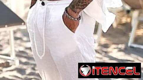Pantalon blanco de vestir , Pantalon blanco de lino