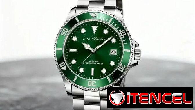 Reloj LouisPoems Green Submariner – Estilo Ejecutivo Deportivo | Con garantía | videojuegoshabana.com