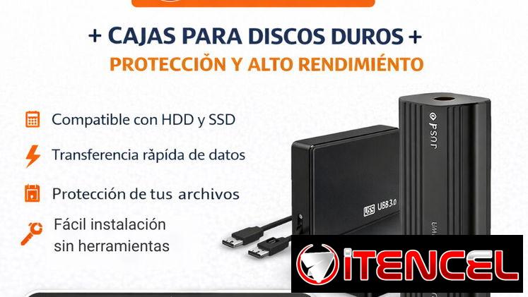 CAJA DE DISCO DURO EXTERNO USB 3.0+Cable Negro